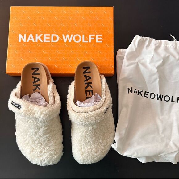 Naked Wolfe Malta Crème Shearling Size 44EU U.S. size 11 Slip On Mules Shoes main image 11